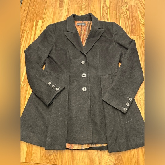 Peruvian Connection black jacket baby alpaca and wool tailored fit size 14 - Picture 4 of 9